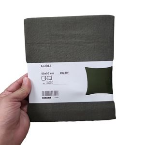 IKEA Gurli Olive Pillow Covers 20" x 20" 604.895.87